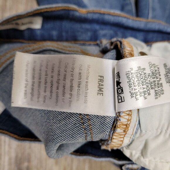 Frame‎ Denim Le Skinny de Jeanne Jeans Distressed Blue Light Wash Womens 25 - Picture 14 of 14